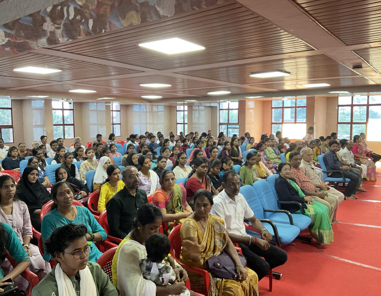 Students and faculty gathered in the Seminar Hall